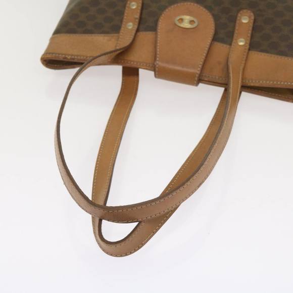 CELINE Macadam Canvas Tote Bag PVC Brown Auth yk11272 - Picture 8 of 16